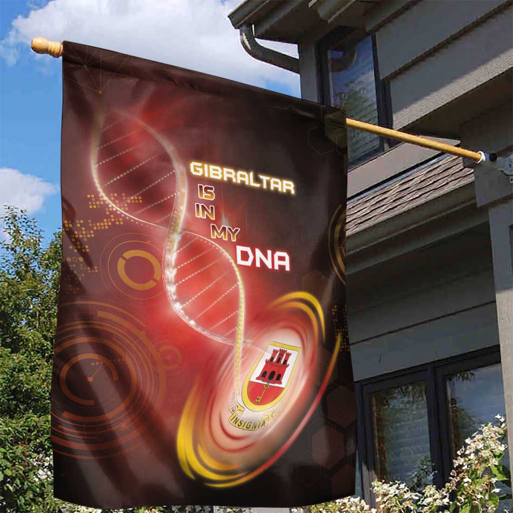 Gibraltar Is In My DNA Garden Flag - Wonder Print Shop