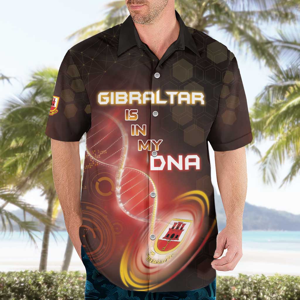 Personalized Gibraltar Is In My DNA Hawaiian Shirt - Wonder Print Shop