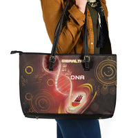 Gibraltar Is In My DNA Leather Tote Bag - Wonder Print Shop