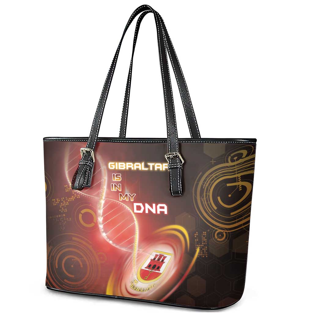 Gibraltar Is In My DNA Leather Tote Bag - Wonder Print Shop