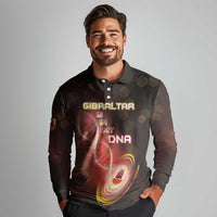 Personalized Gibraltar Is In My DNA Long Sleeve Polo Shirt - Wonder Print Shop