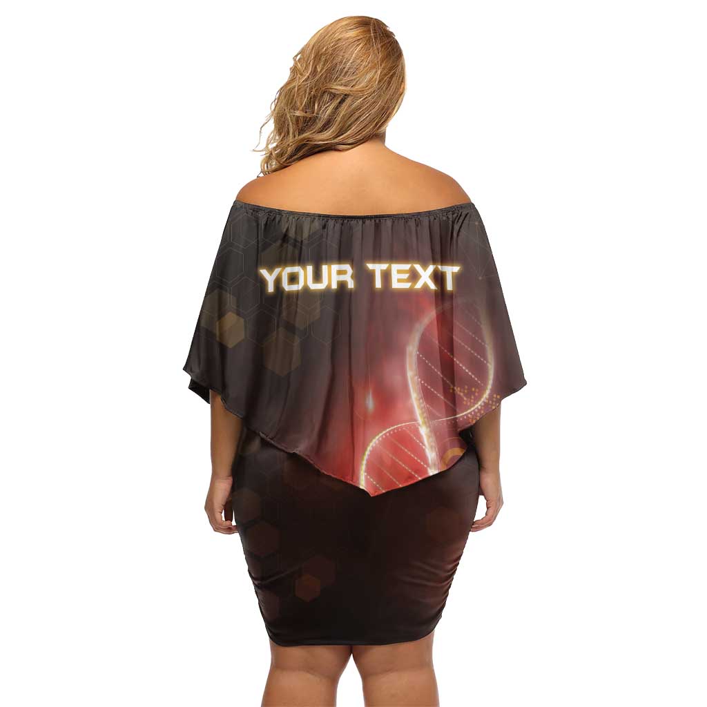 Personalized Gibraltar Is In My DNA Off Shoulder Short Dress - Wonder Print Shop