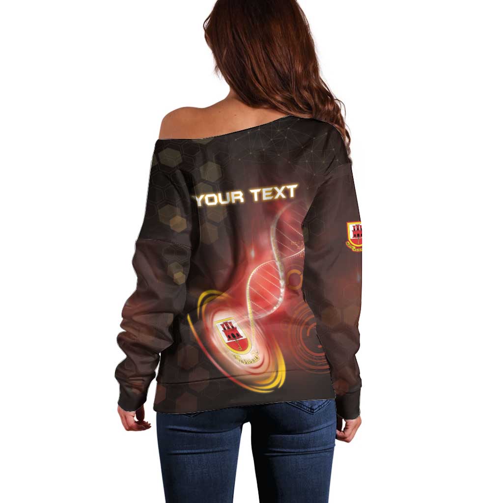 Personalized Gibraltar Is In My DNA Off Shoulder Sweater - Wonder Print Shop