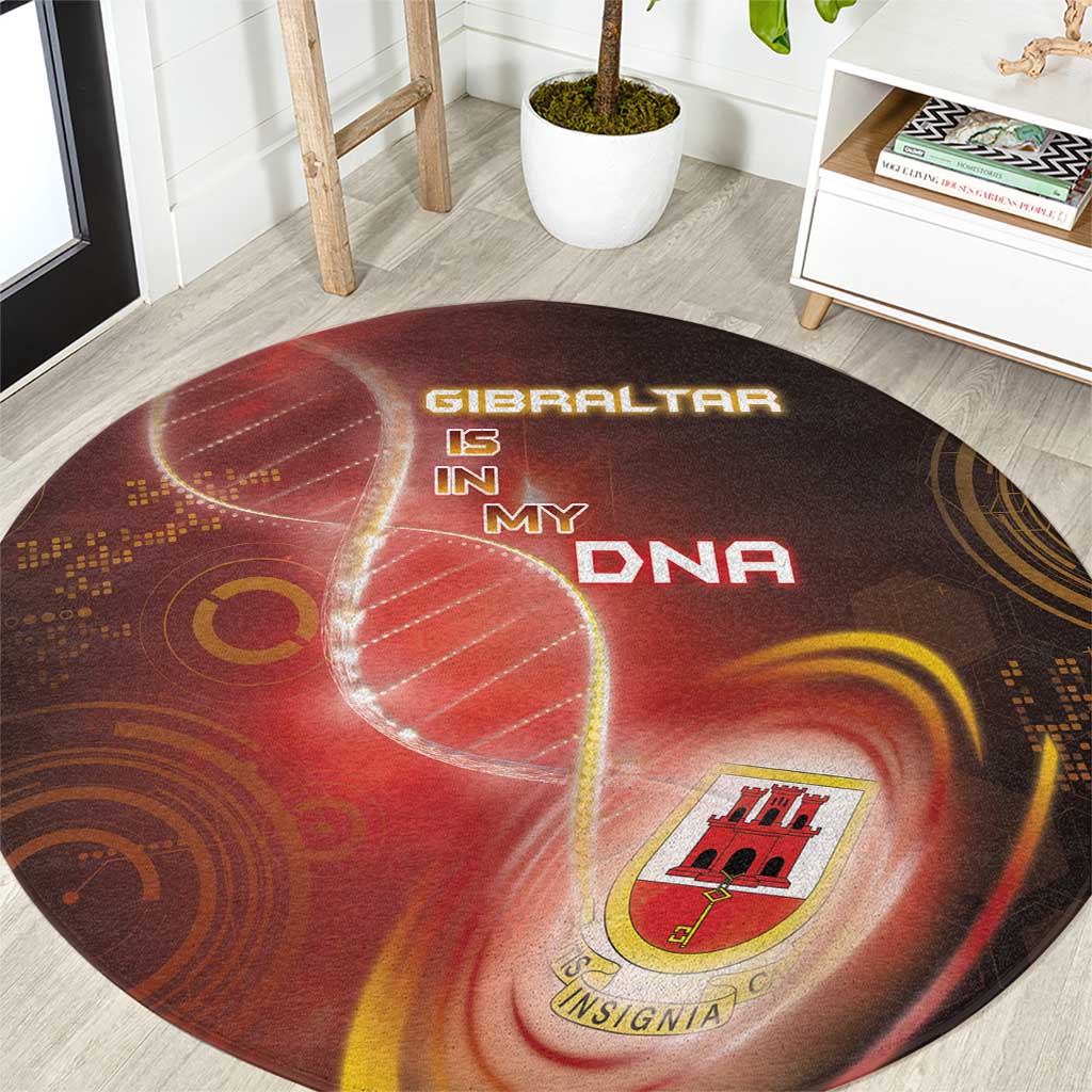 Gibraltar Is In My DNA Round Carpet - Wonder Print Shop