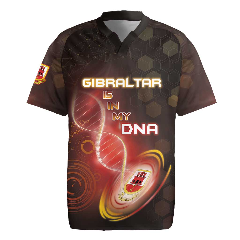 Personalized Gibraltar Is In My DNA Rugby Jersey - Wonder Print Shop