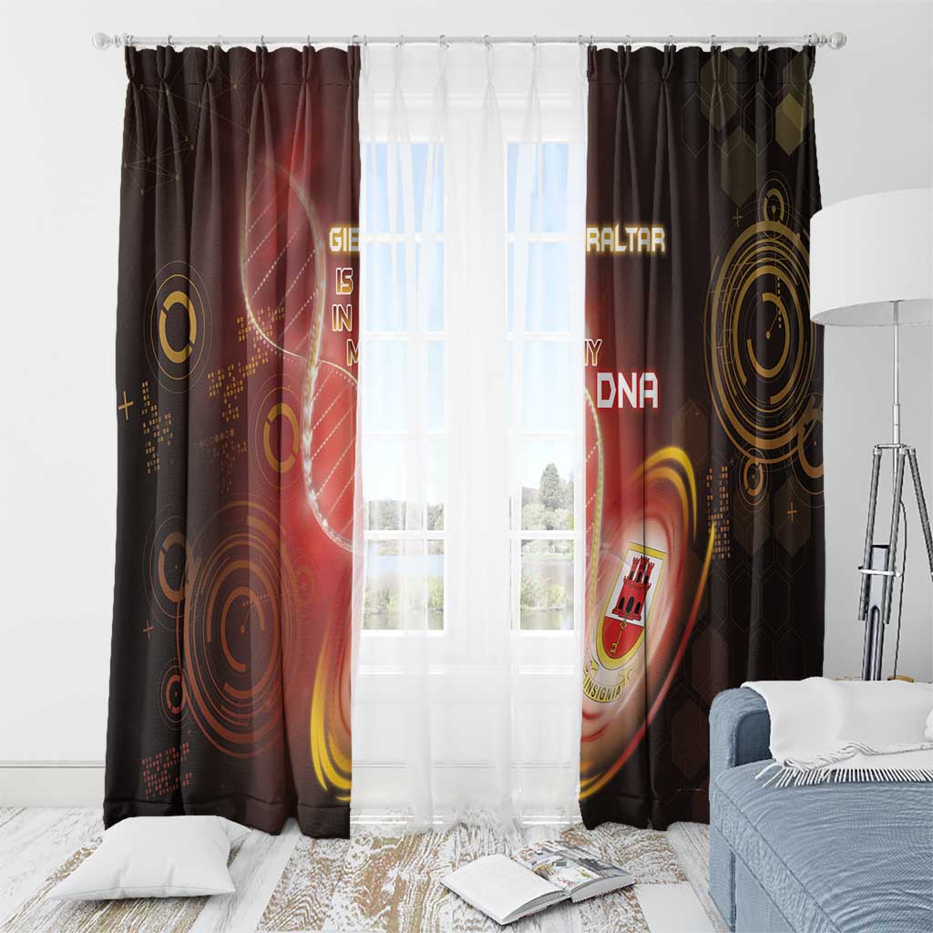 Gibraltar Is In My DNA Window Curtain - Wonder Print Shop