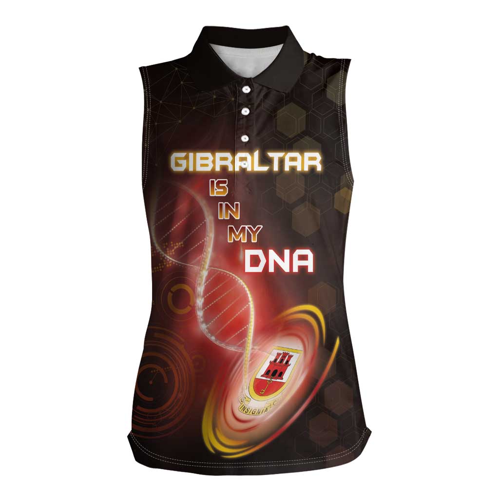 Personalized Gibraltar Is In My DNA Women Sleeveless Polo Shirt - Wonder Print Shop