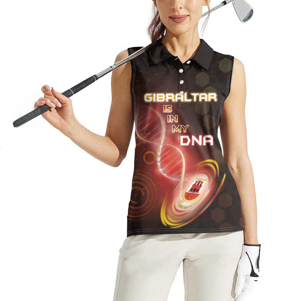 Personalized Gibraltar Is In My DNA Women Sleeveless Polo Shirt - Wonder Print Shop