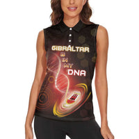 Personalized Gibraltar Is In My DNA Women Sleeveless Polo Shirt - Wonder Print Shop