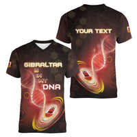 Personalized Gibraltar Is In My DNA Women V-Neck T-Shirt - Wonder Print Shop