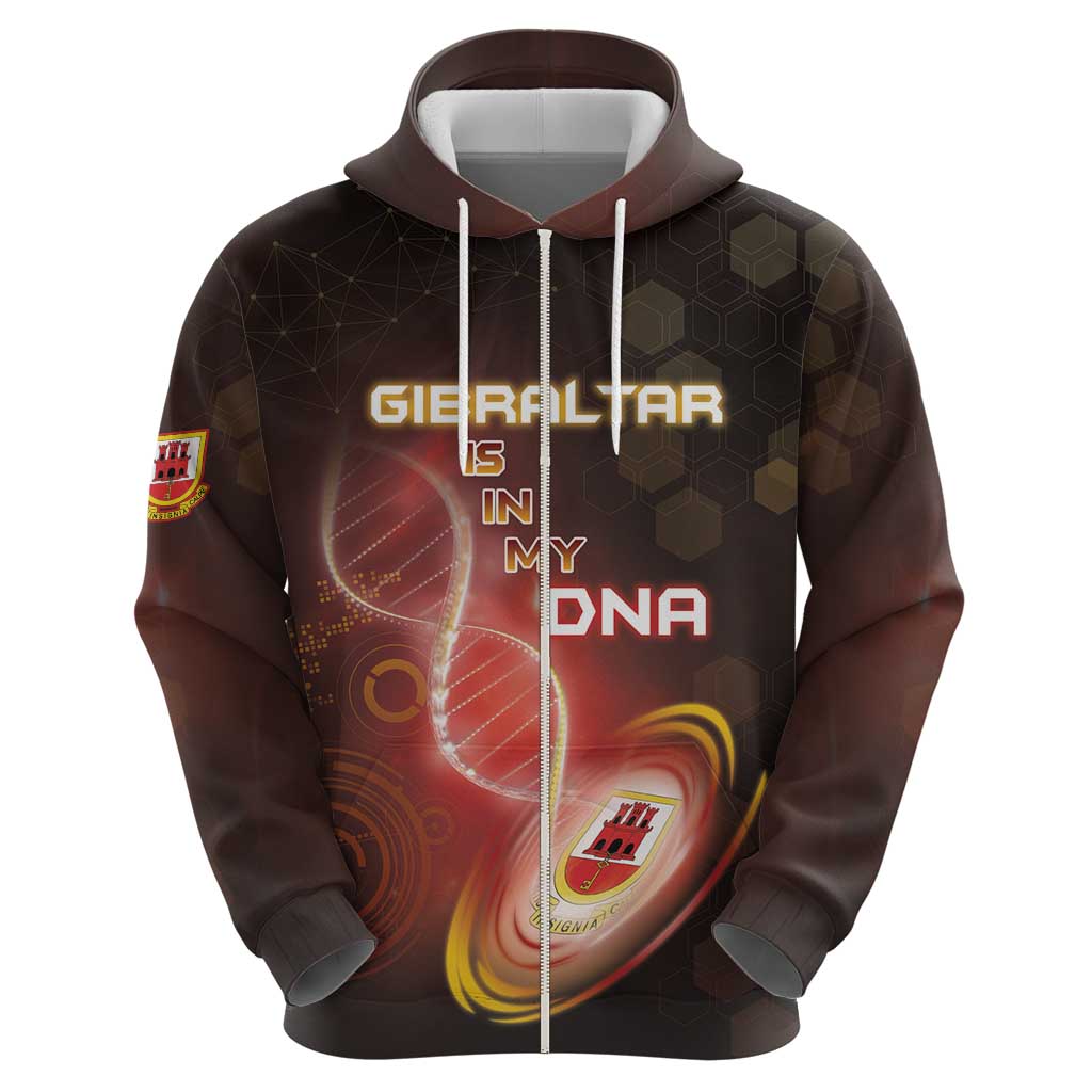 Personalized Gibraltar Is In My DNA Zip Hoodie - Wonder Print Shop