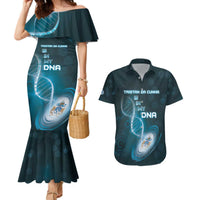 Personalized Tristan Da Cunha Is In My DNA Couples Matching Mermaid Dress and Hawaiian Shirt - Wonder Print Shop