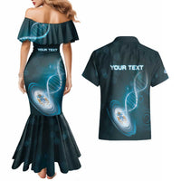 Personalized Tristan Da Cunha Is In My DNA Couples Matching Mermaid Dress and Hawaiian Shirt - Wonder Print Shop