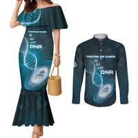 Personalized Tristan Da Cunha Is In My DNA Couples Matching Mermaid Dress and Long Sleeve Button Shirt - Wonder Print Shop