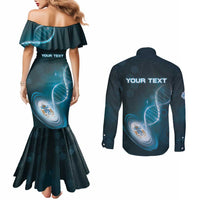Personalized Tristan Da Cunha Is In My DNA Couples Matching Mermaid Dress and Long Sleeve Button Shirt - Wonder Print Shop