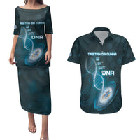 Personalized Tristan Da Cunha Is In My DNA Couples Matching Puletasi and Hawaiian Shirt - Wonder Print Shop