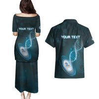 Personalized Tristan Da Cunha Is In My DNA Couples Matching Puletasi and Hawaiian Shirt - Wonder Print Shop