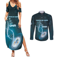Personalized Tristan Da Cunha Is In My DNA Couples Matching Summer Maxi Dress and Long Sleeve Button Shirt - Wonder Print Shop