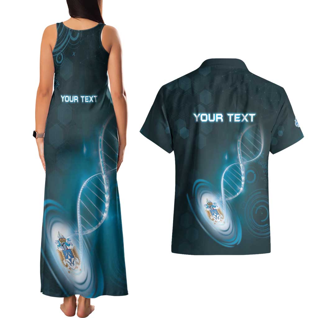 Personalized Tristan Da Cunha Is In My DNA Couples Matching Tank Maxi Dress and Hawaiian Shirt - Wonder Print Shop