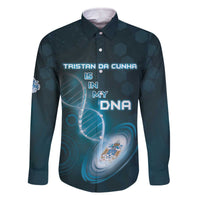 Personalized Tristan Da Cunha Is In My DNA Family Matching Off The Shoulder Long Sleeve Dress and Hawaiian Shirt - Wonder Print Shop