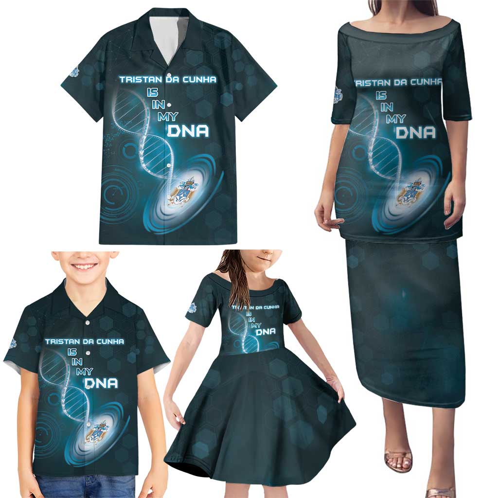 Personalized Tristan Da Cunha Is In My DNA Family Matching Puletasi and Hawaiian Shirt - Wonder Print Shop