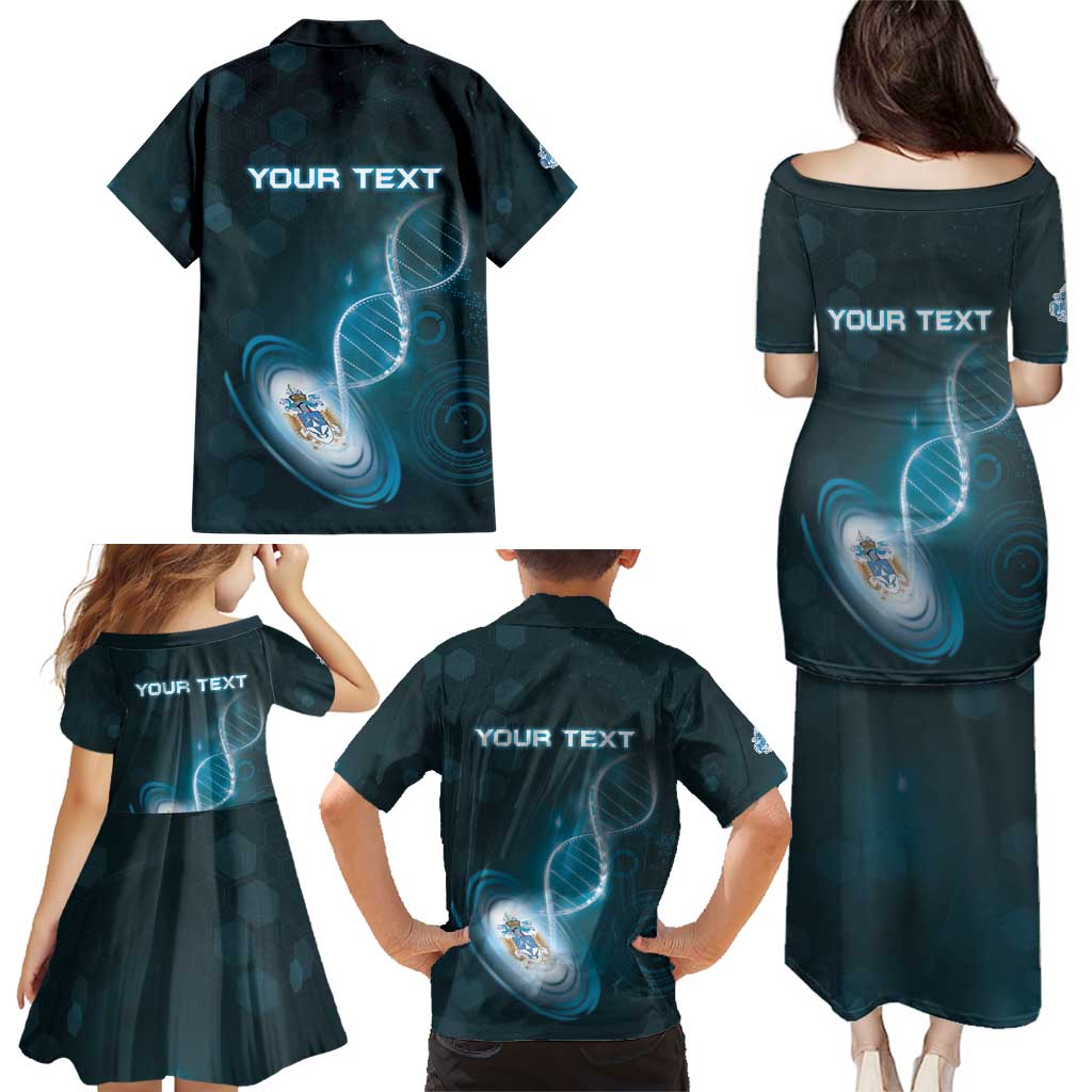 Personalized Tristan Da Cunha Is In My DNA Family Matching Puletasi and Hawaiian Shirt - Wonder Print Shop