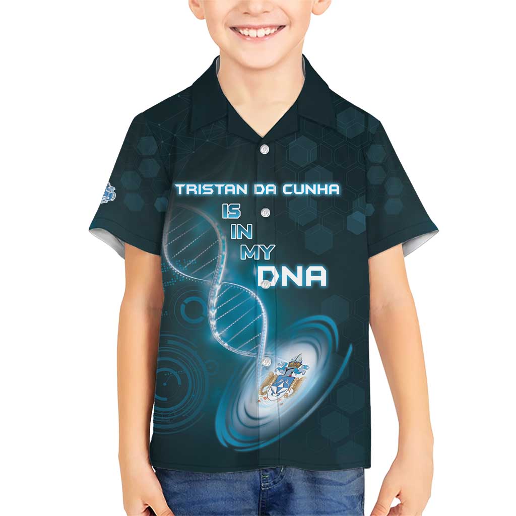 Personalized Tristan Da Cunha Is In My DNA Family Matching Short Sleeve Bodycon Dress and Hawaiian Shirt - Wonder Print Shop