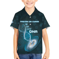 Personalized Tristan Da Cunha Is In My DNA Family Matching Short Sleeve Bodycon Dress and Hawaiian Shirt - Wonder Print Shop