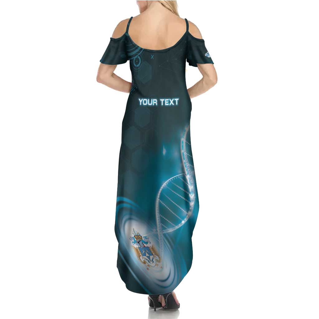 Personalized Tristan Da Cunha Is In My DNA Family Matching Summer Maxi Dress and Hawaiian Shirt - Wonder Print Shop