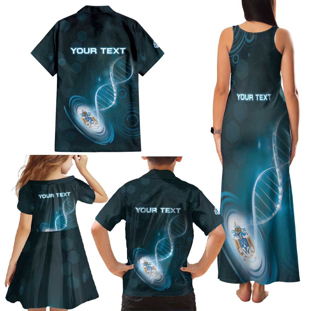 Personalized Tristan Da Cunha Is In My DNA Family Matching Tank Maxi Dress and Hawaiian Shirt - Wonder Print Shop