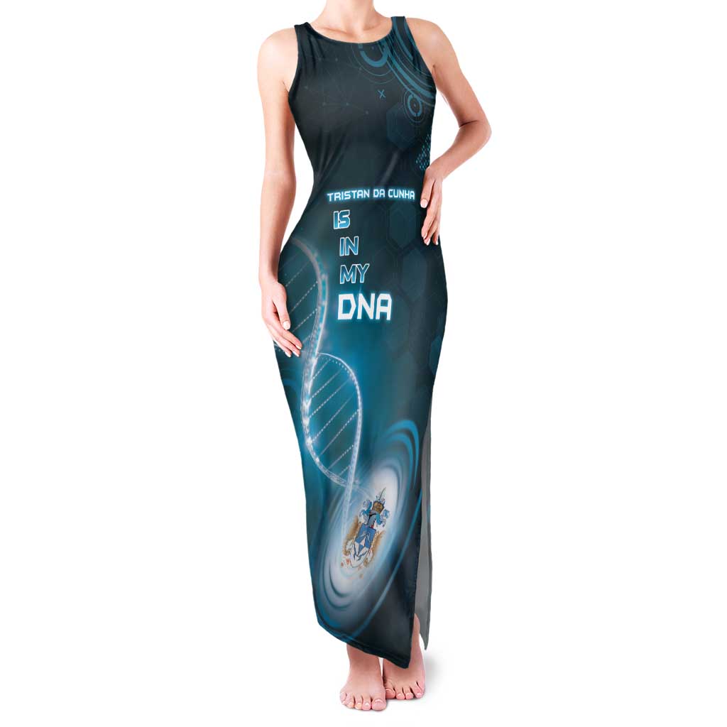 Personalized Tristan Da Cunha Is In My DNA Family Matching Tank Maxi Dress and Hawaiian Shirt - Wonder Print Shop