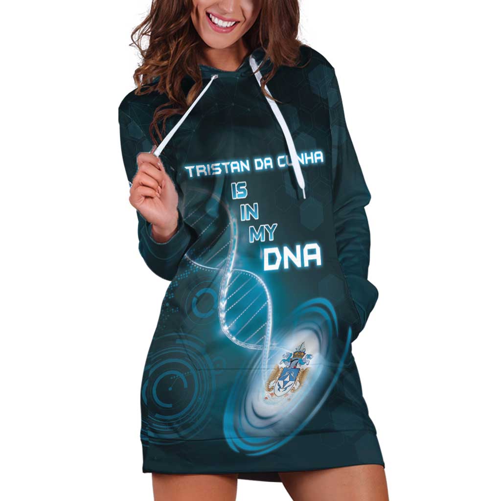 Personalized Tristan Da Cunha Is In My DNA Hoodie Dress - Wonder Print Shop