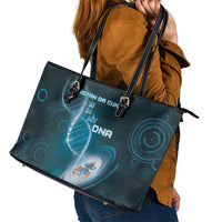 Tristan Da Cunha Is In My DNA Leather Tote Bag - Wonder Print Shop