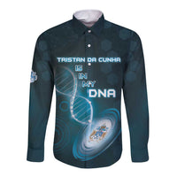 Personalized Tristan Da Cunha Is In My DNA Long Sleeve Button Shirt - Wonder Print Shop