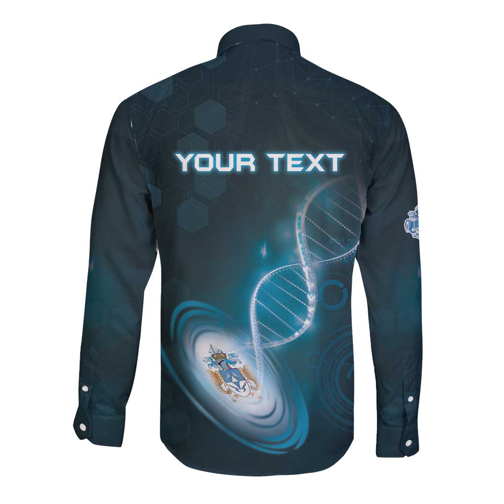 Personalized Tristan Da Cunha Is In My DNA Long Sleeve Button Shirt - Wonder Print Shop