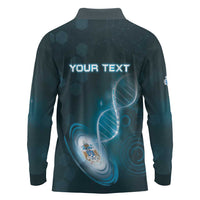 Personalized Tristan Da Cunha Is In My DNA Long Sleeve Polo Shirt - Wonder Print Shop