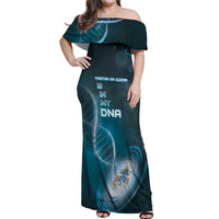 Personalized Tristan Da Cunha Is In My DNA Off Shoulder Maxi Dress - Wonder Print Shop