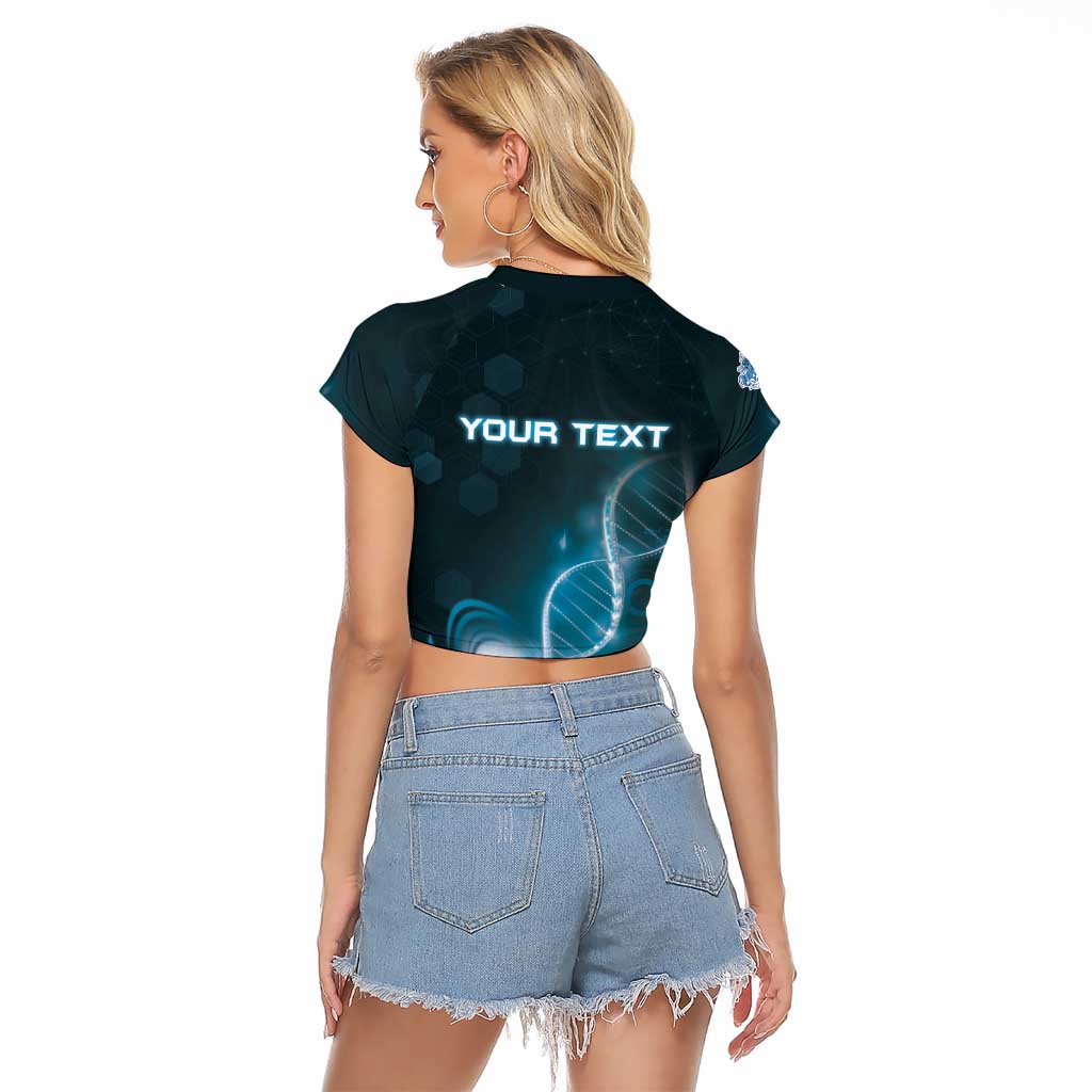 Personalized Tristan Da Cunha Is In My DNA Raglan Cropped T Shirt - Wonder Print Shop