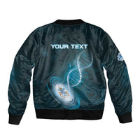 Personalized Tristan Da Cunha Is In My DNA Sleeve Zip Bomber Jacket - Wonder Print Shop