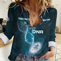 Personalized Tristan Da Cunha Is In My DNA Women Casual Shirt - Wonder Print Shop