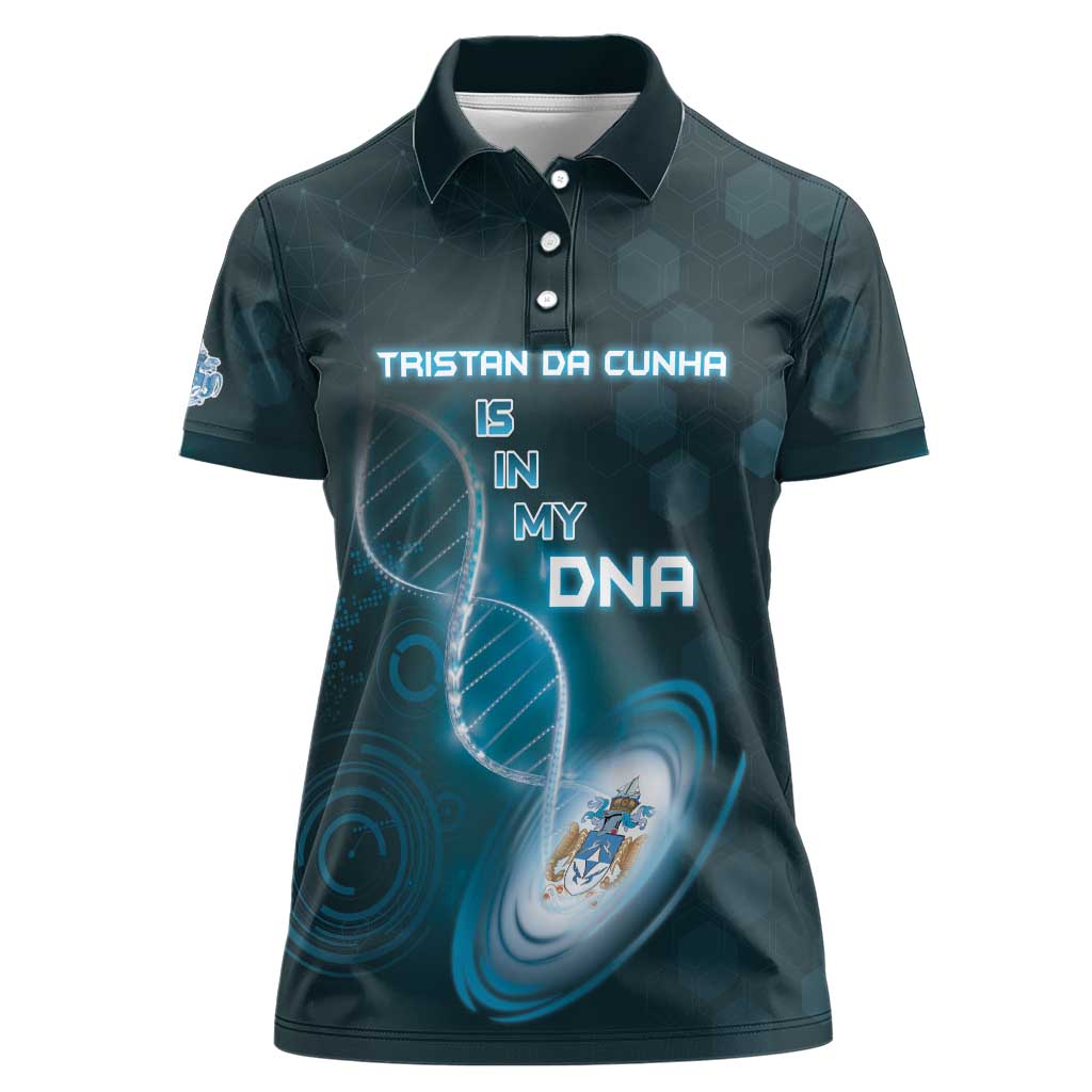 Personalized Tristan Da Cunha Is In My DNA Women Polo Shirt - Wonder Print Shop
