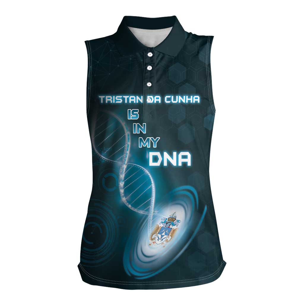 Personalized Tristan Da Cunha Is In My DNA Women Sleeveless Polo Shirt - Wonder Print Shop