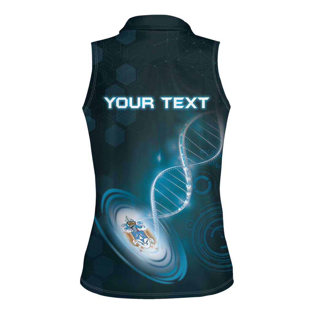 Personalized Tristan Da Cunha Is In My DNA Women Sleeveless Polo Shirt - Wonder Print Shop
