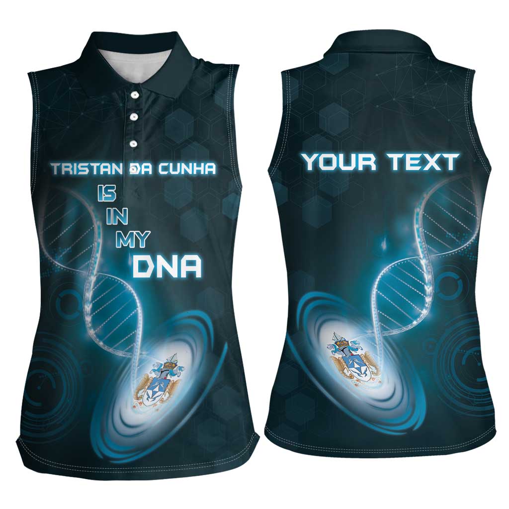 Personalized Tristan Da Cunha Is In My DNA Women Sleeveless Polo Shirt - Wonder Print Shop