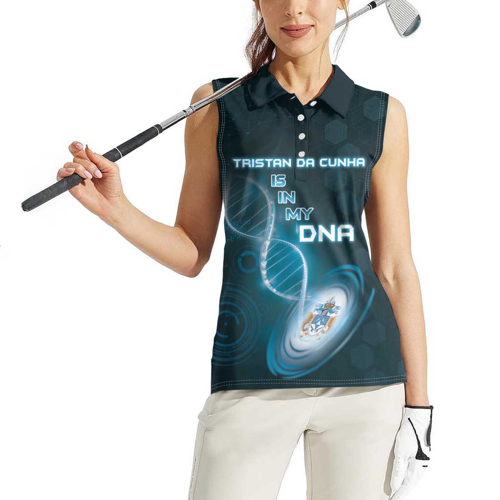 Personalized Tristan Da Cunha Is In My DNA Women Sleeveless Polo Shirt - Wonder Print Shop