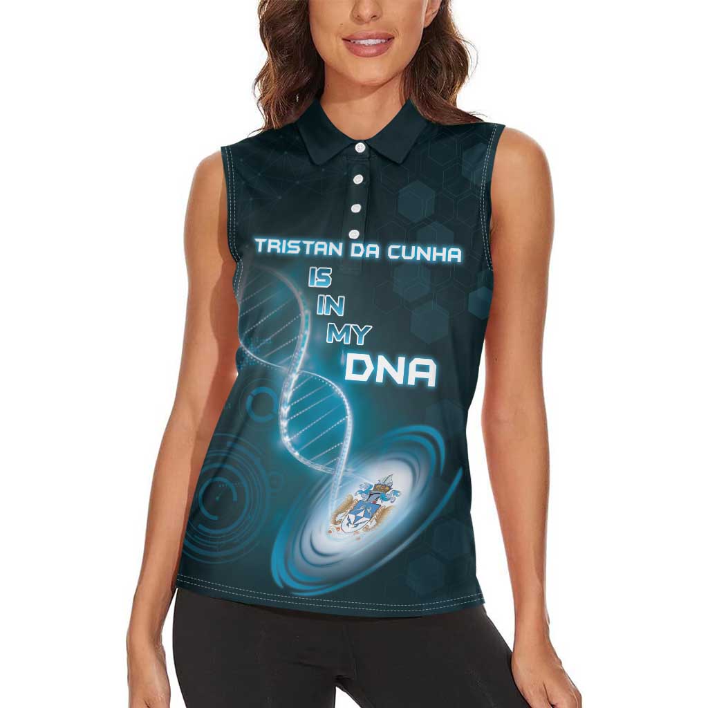Personalized Tristan Da Cunha Is In My DNA Women Sleeveless Polo Shirt - Wonder Print Shop