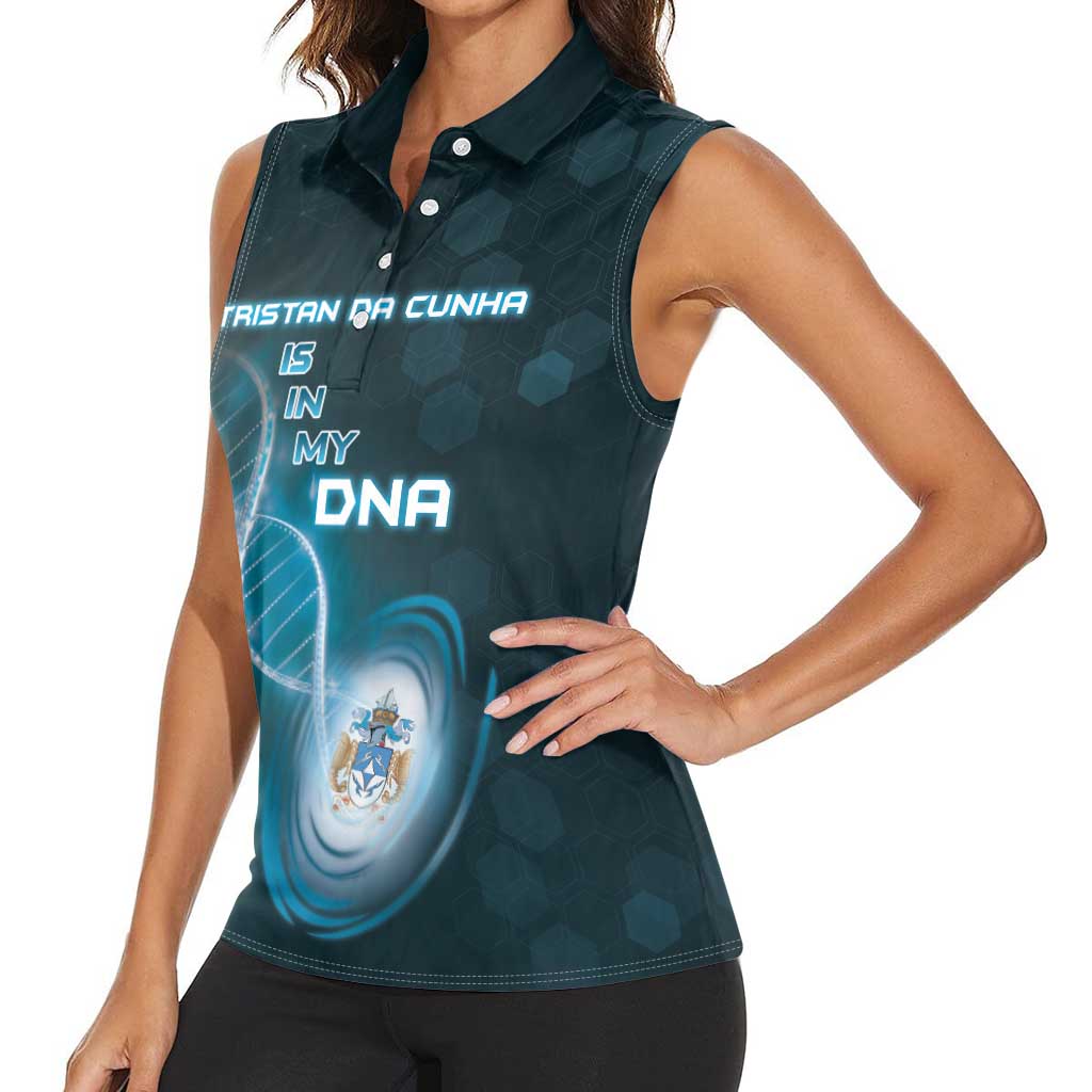 Personalized Tristan Da Cunha Is In My DNA Women Sleeveless Polo Shirt - Wonder Print Shop