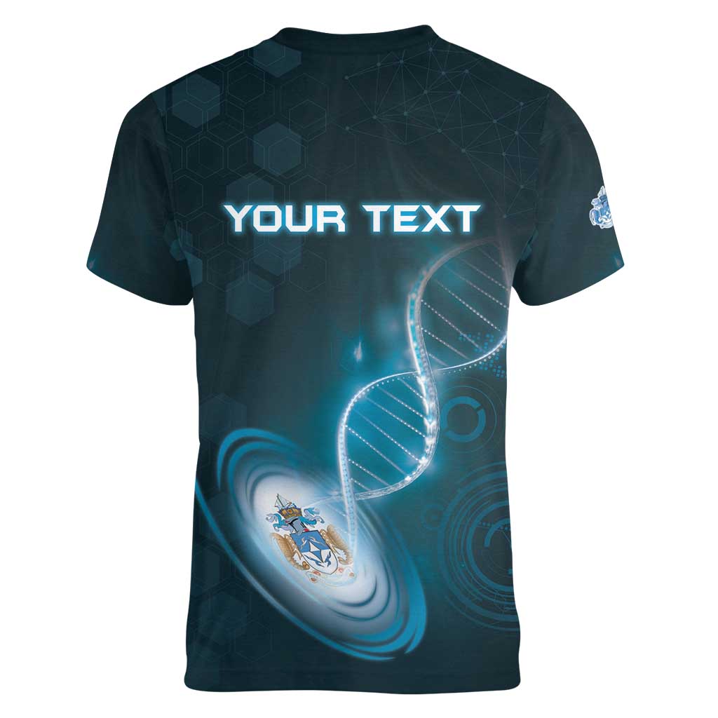 Personalized Tristan Da Cunha Is In My DNA Women V-Neck T-Shirt - Wonder Print Shop