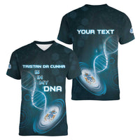 Personalized Tristan Da Cunha Is In My DNA Women V-Neck T-Shirt - Wonder Print Shop