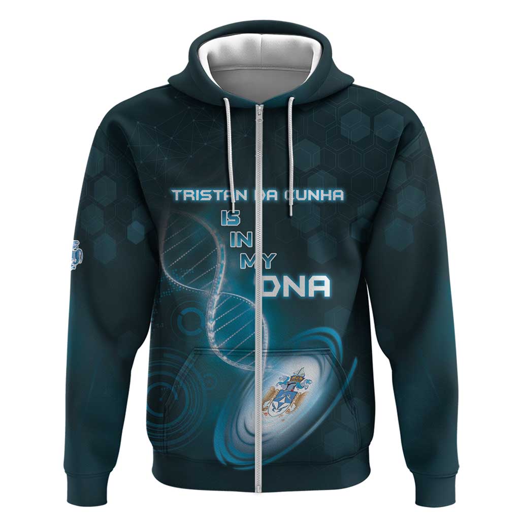 Personalized Tristan Da Cunha Is In My DNA Zip Hoodie - Wonder Print Shop